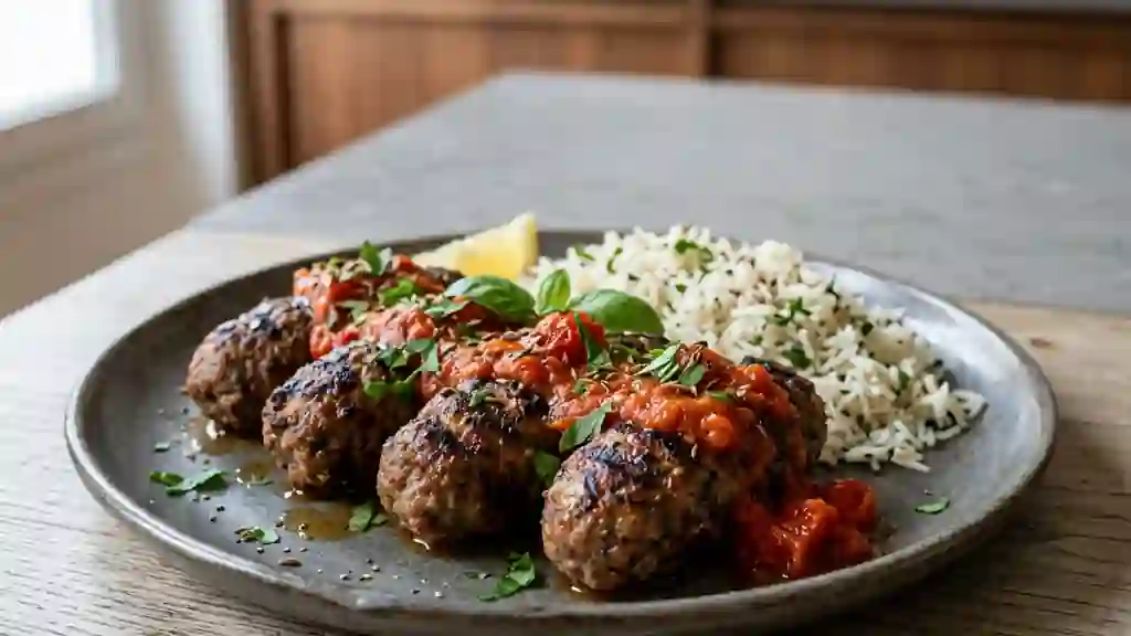 Keftas épicées au coulis de tomates fraîches - Photo de présentation