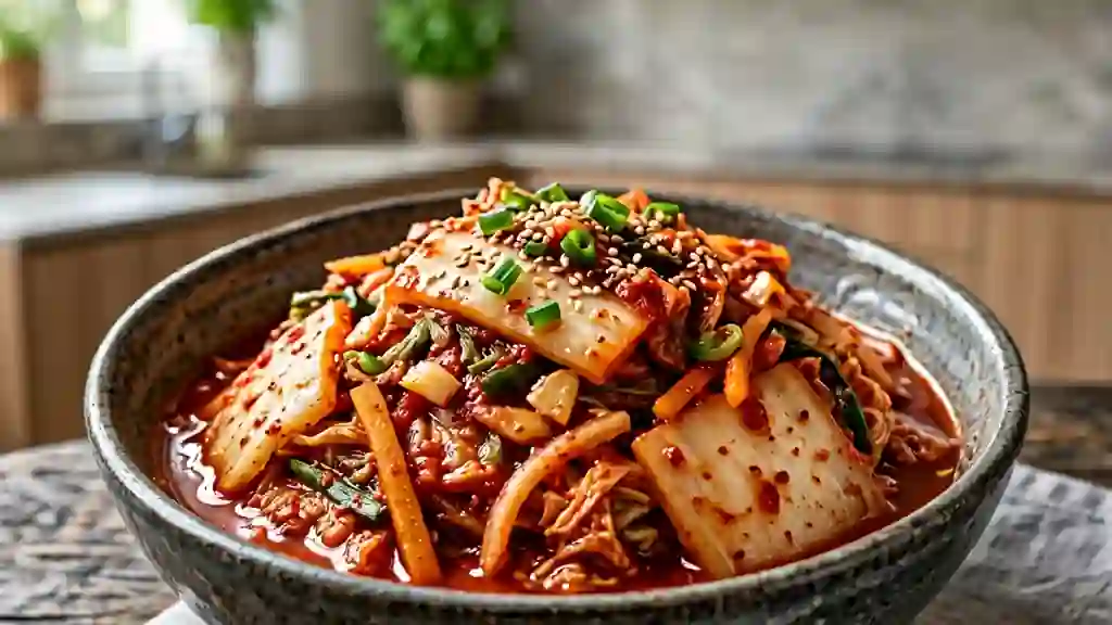 Kimchi Coréen : Chou Fermenté Croquant et Piquant - Photo de présentation