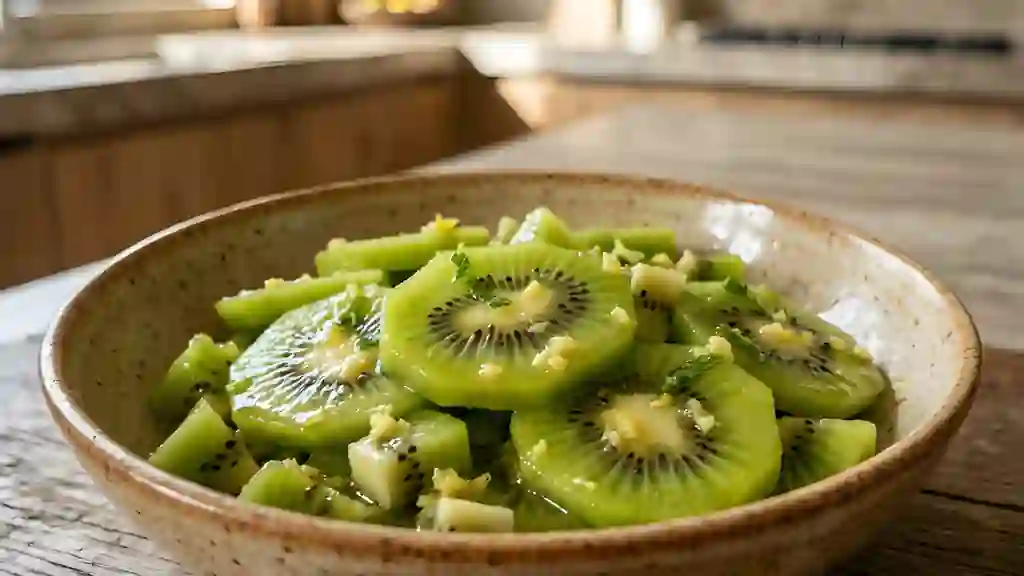 Kiwis acidulés au gingembre et miel fondant - Photo de présentation