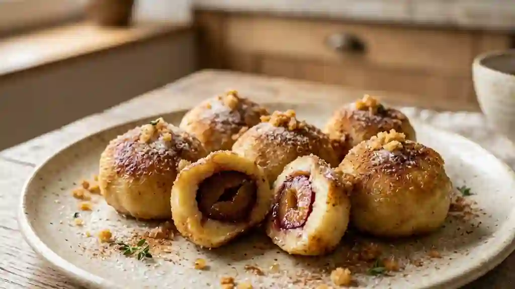 Knedle fondants aux prunes et cannelle - Photo de présentation