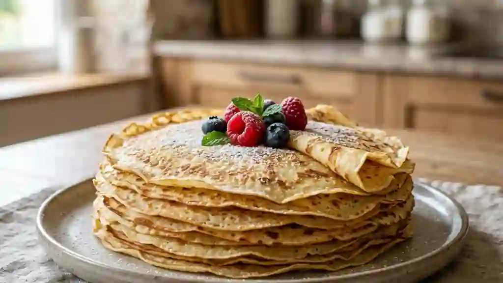 Crêpes Moelleuses à la Vanille - Photo de présentation