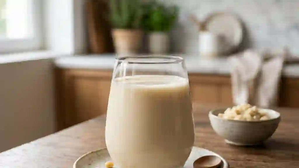 Lait de soja pur et onctueux - Photo de présentation