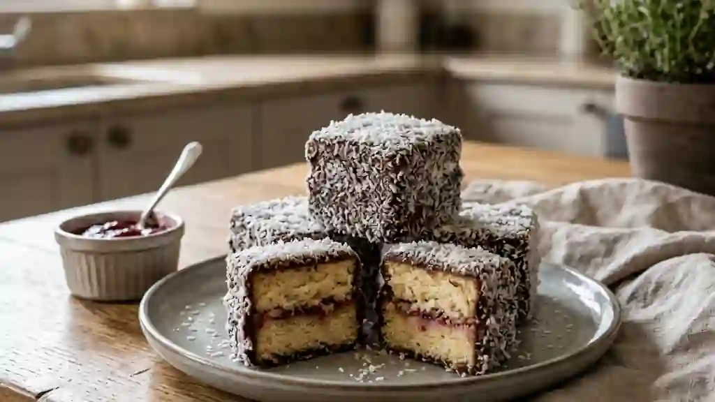 Lamingtons Fondants Chocolat et Coco - Photo de présentation