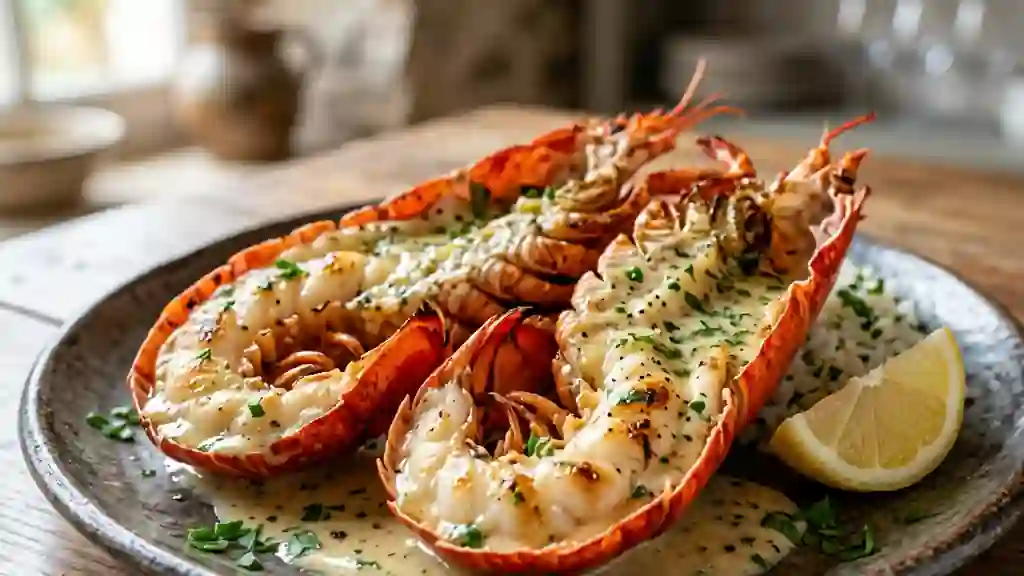 Langouste grillée au beurre d'ail onctueux - Photo de présentation