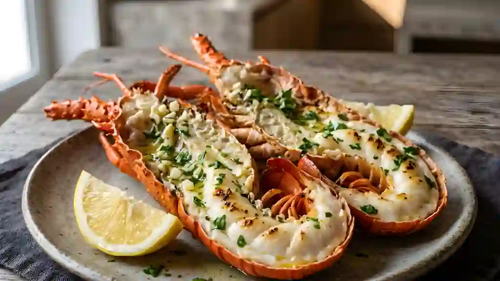 Langouste Grillée au Beurre d'Ail et Citron - Photo de présentation