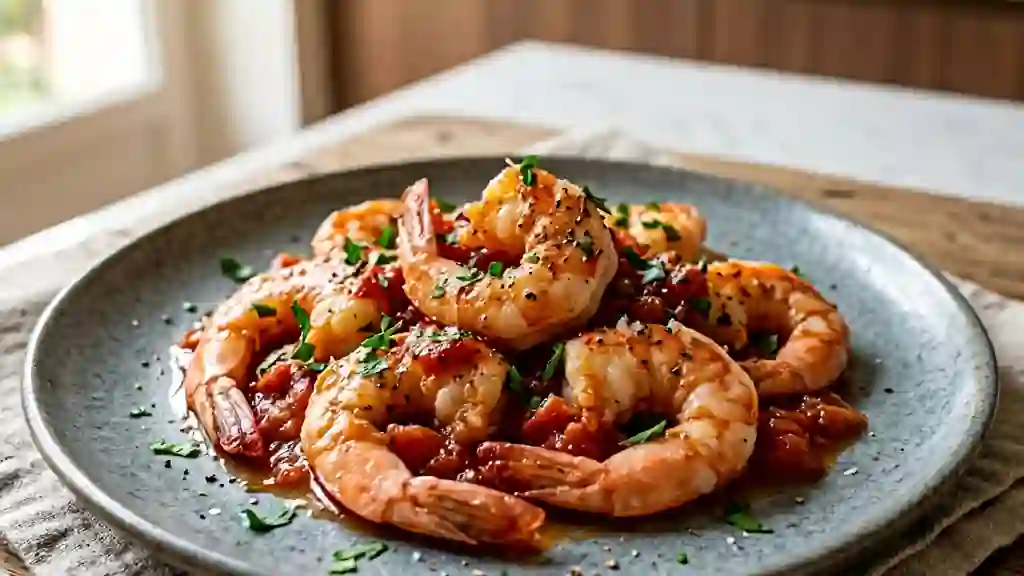 Langoustines poêlées, sauce tomate fondante - Photo de présentation