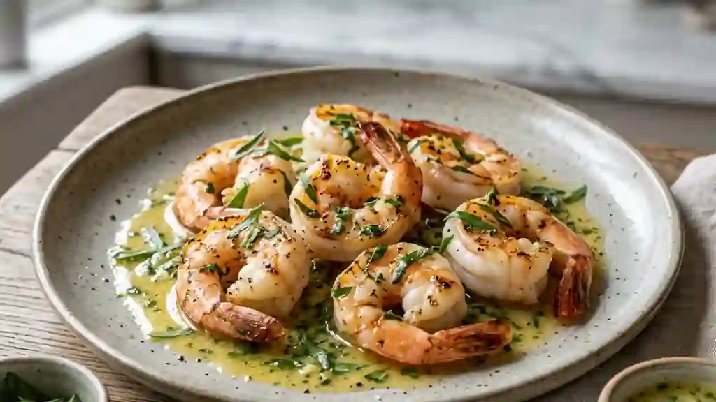 Langoustines nacrées, beurre citronné à l'estragon - Photo de présentation