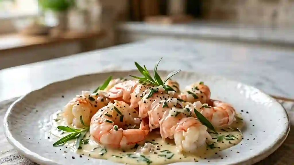 Langoustines Crémées à l'Estragon Frais - Photo de présentation