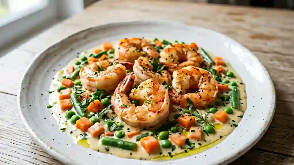 Langoustines nacrées et jardinière onctueuse - Photo de présentation