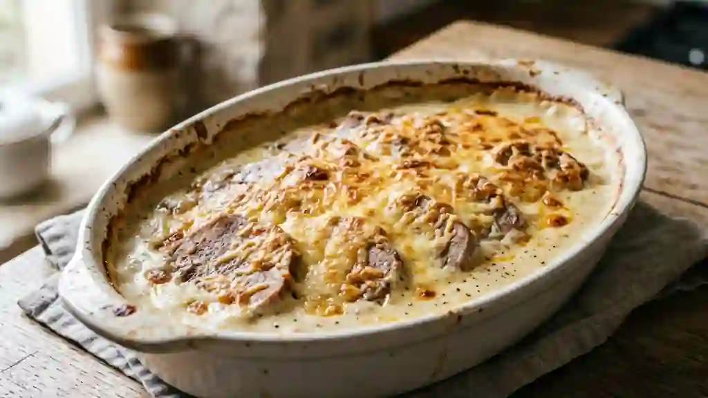Langue de veau gratinée, fondante et dorée - Photo de présentation