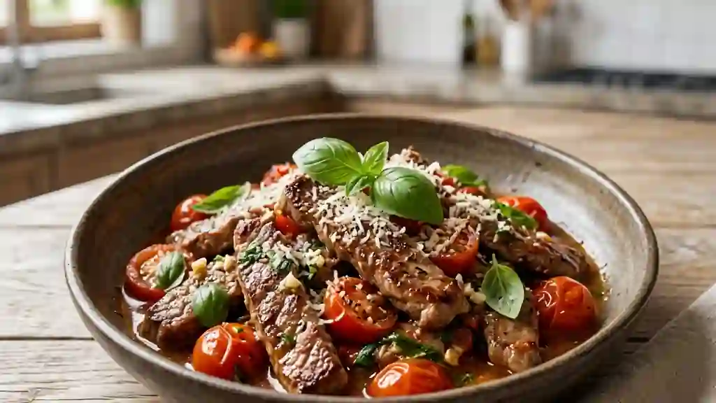 Languettes de veau tendres au parmesan - Photo de présentation