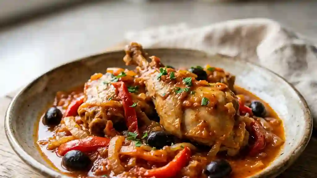 Lapin à la catalane fondant et poivrons - Photo de présentation