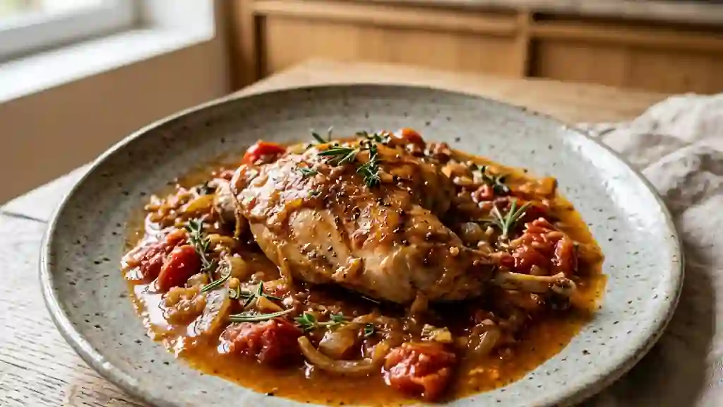 Lapin à l'italienne mijoté tomate et romarin - Photo de présentation