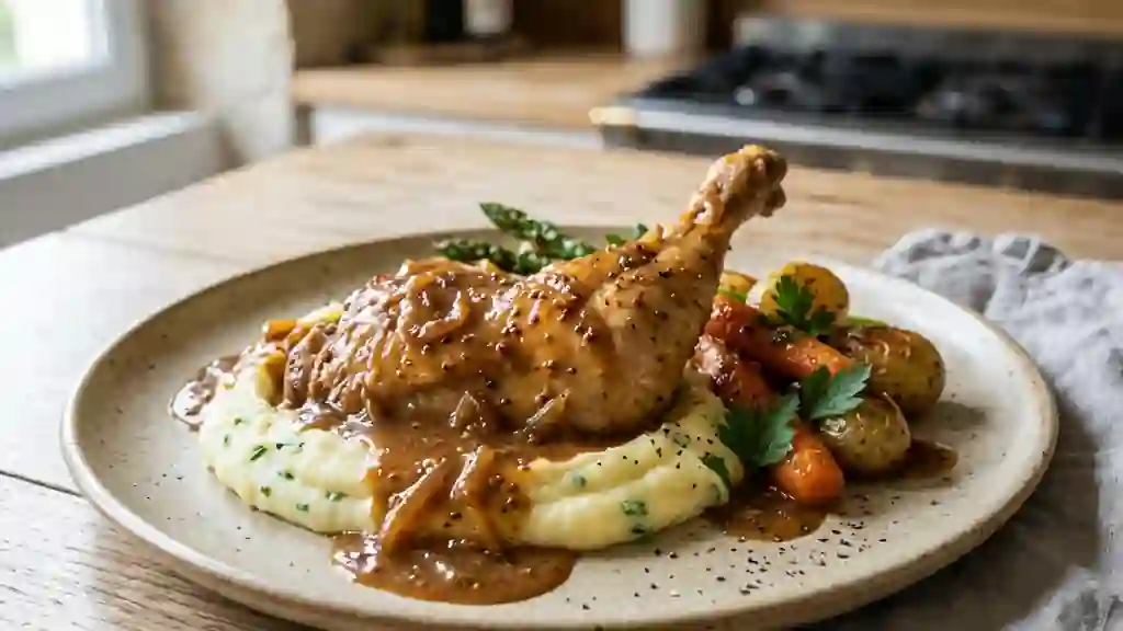 Lapin Fondant à la Sauce Pain d'Épices - Photo de présentation