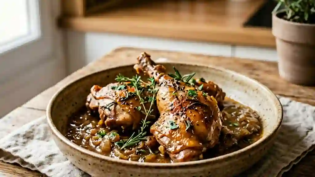 Cuisses de lapin braisées aux épices douces - Photo de présentation