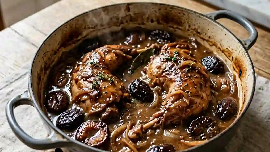 Lapin fondant aux pruneaux et bière blonde - Photo de présentation