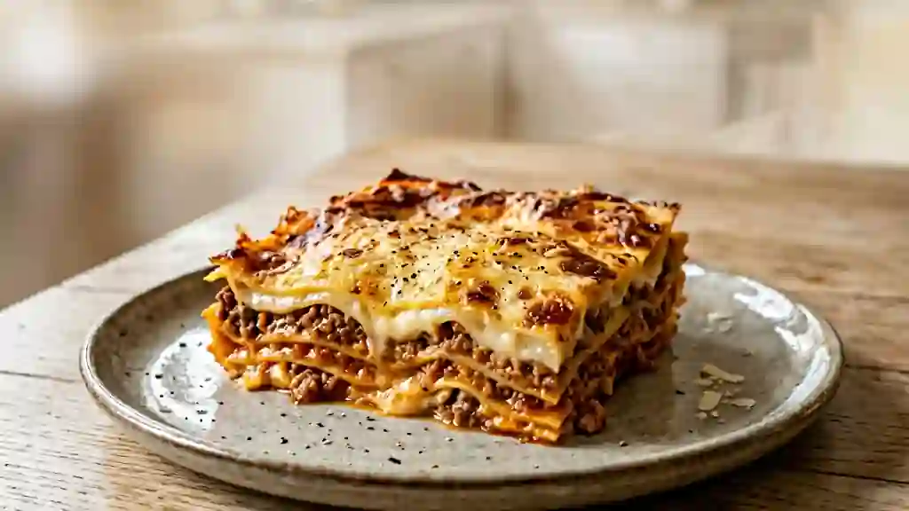Lasagne fondante bolognaise et béchamel - Photo de présentation