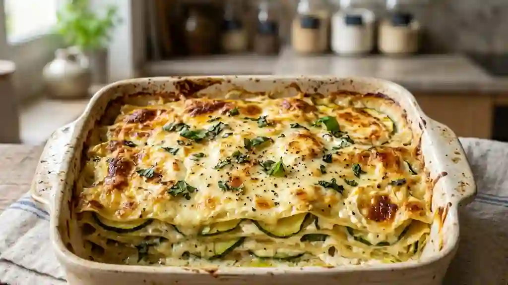 Lasagnes crémeuses au chèvre et courgettes - Photo de présentation