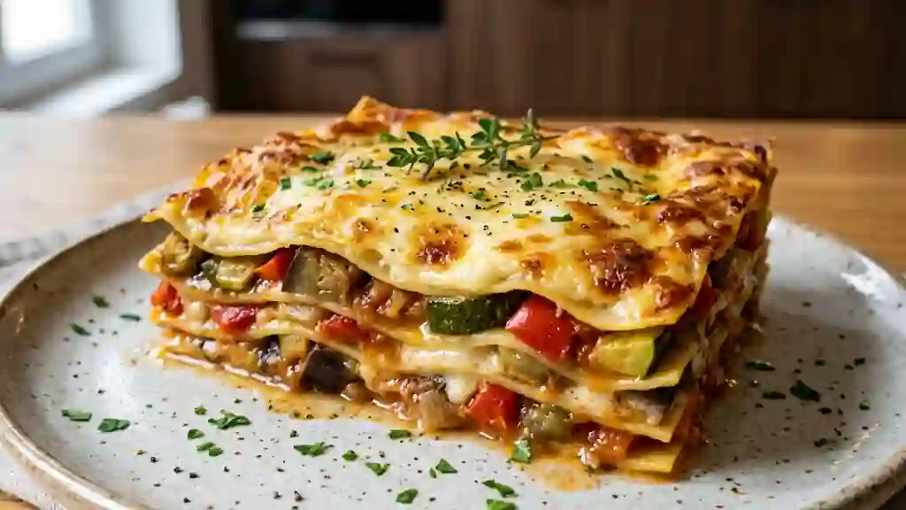 Lasagnes fondantes à la ratatouille confite - Photo de présentation
