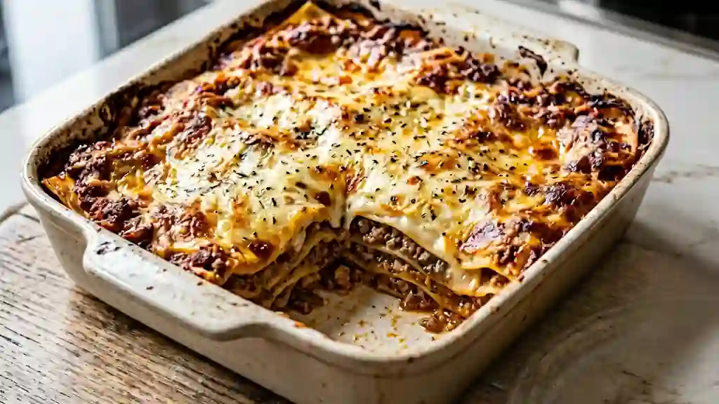 Lasagnes Bolognaises Fondantes et Gratinées - Photo de présentation