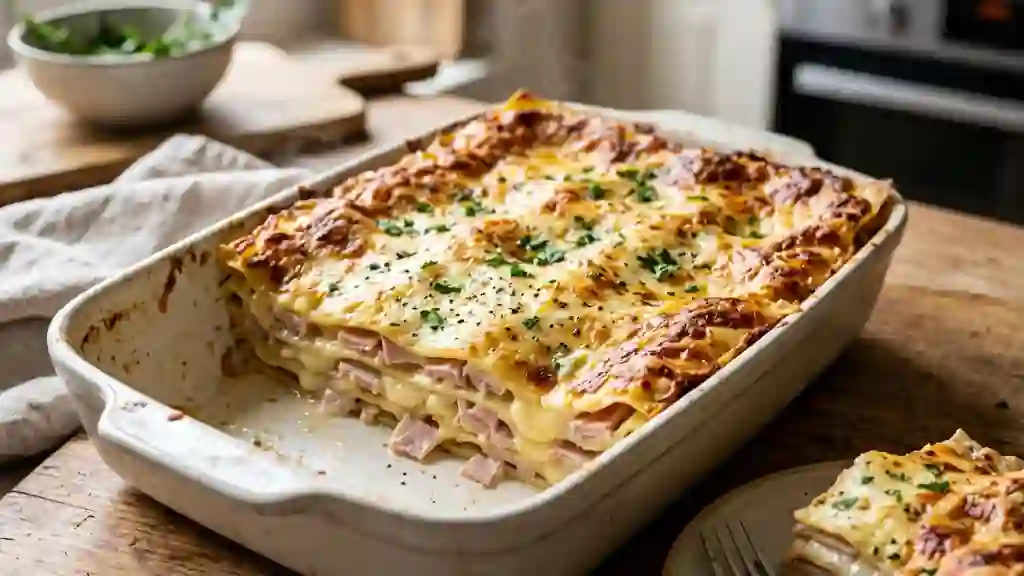 Lasagnes Crémeuses au Jambon et Muscade - Photo de présentation