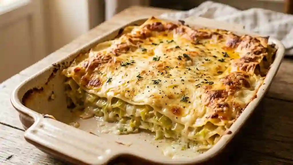 Lasagnes fondantes aux poireaux - Photo de présentation