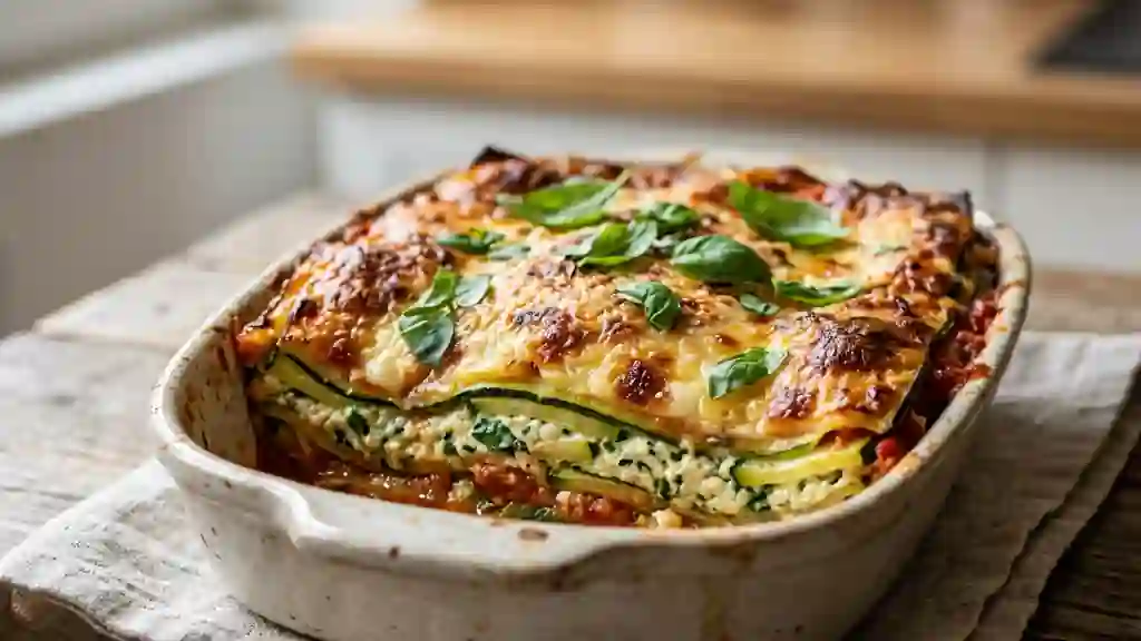 Lasagnes de courgettes fondantes à la ricotta - Photo de présentation
