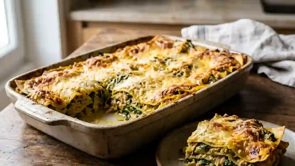 Lasagnes Fondantes Blettes et Curry de Thon - Photo de présentation