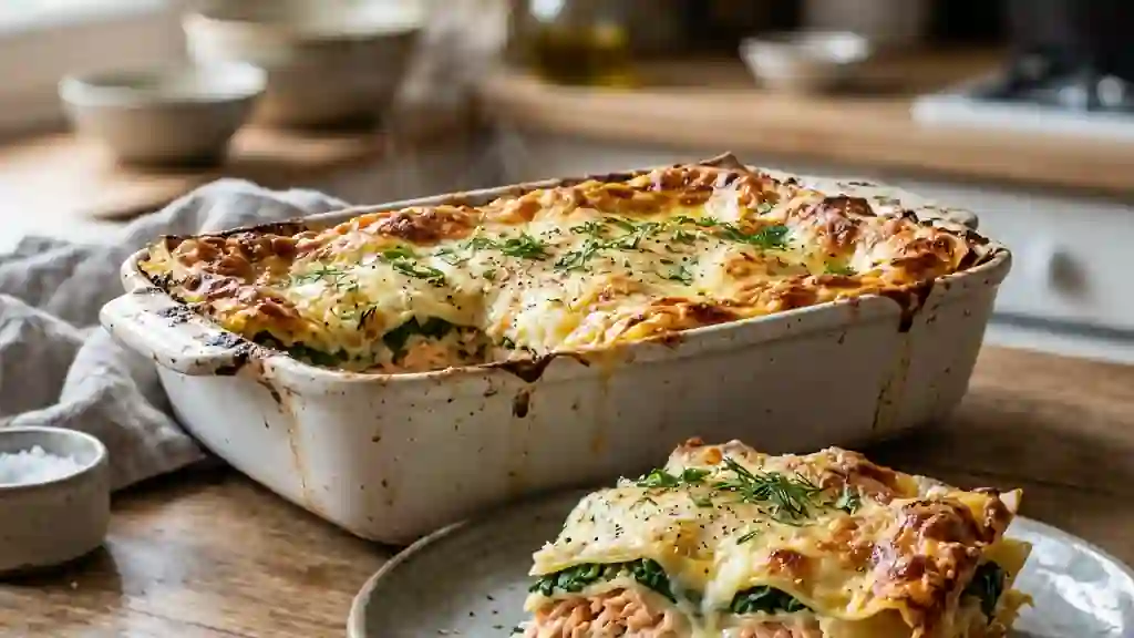 Lasagnes crémeuses saumon et épinards - Photo de présentation