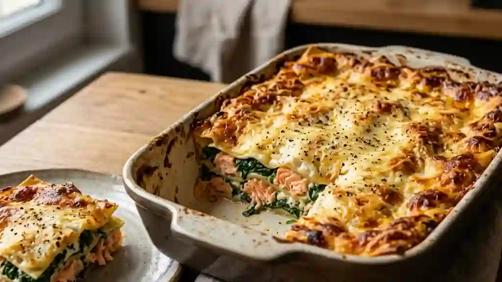 Lasagnes Crémeuses Saumon, Épinards et Ricotta - Photo de présentation