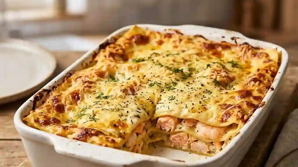 Lasagnes Crémeuses Saumon et Crevettes - Photo de présentation