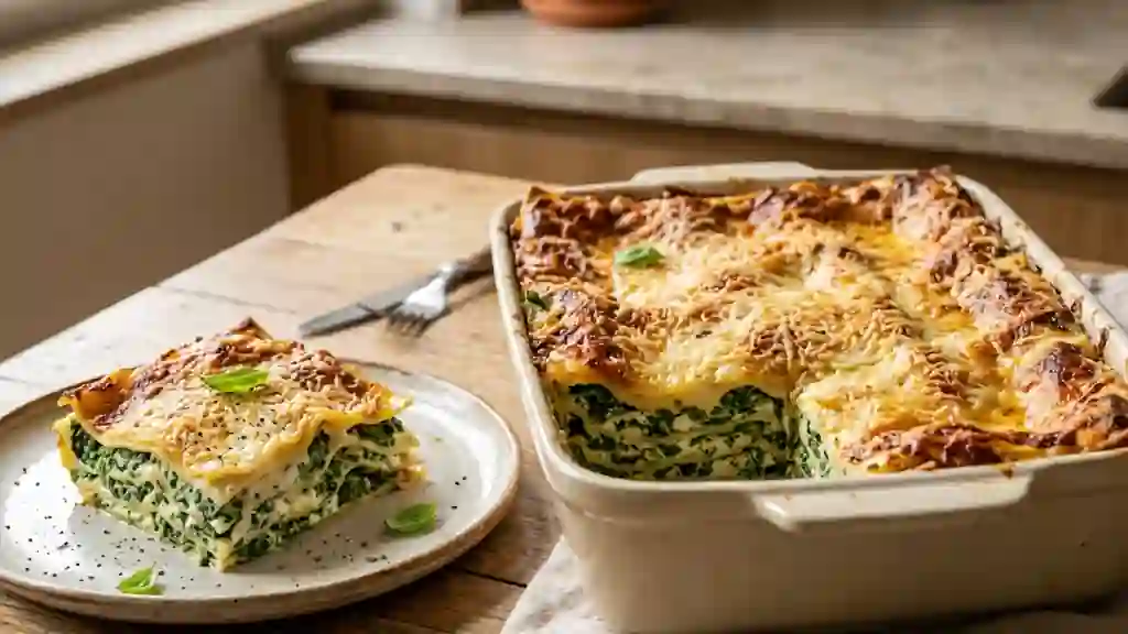 Lasagnes Fondantes Ricotta et Épinards Frais - Photo de présentation