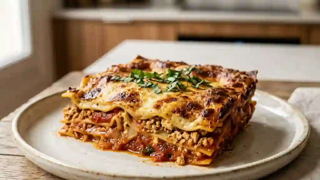 Lasagnes Fondantes au Tofu et Basilic - Photo de présentation