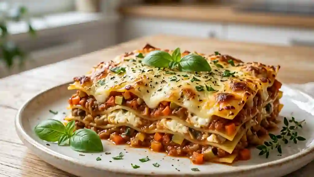Lasagnes fondantes aux légumes et ricotta - Photo de présentation