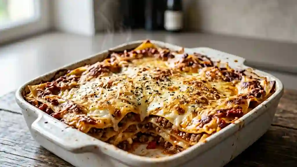 Lasagnettes fondantes au bœuf et fromage - Photo de présentation