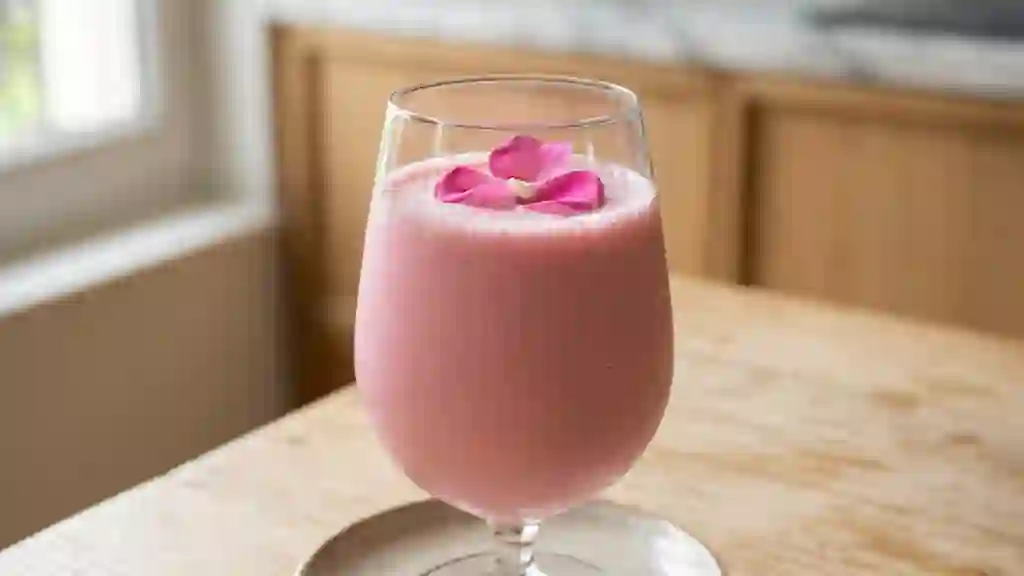 Lassi à la rose velouté et parfumé - Photo de présentation