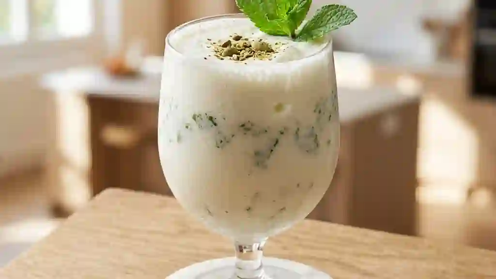Lassi onctueux à la cardamome et menthe - Photo de présentation