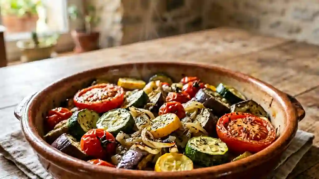 Légumes d'été rôtis aux herbes de Provence - Photo de présentation