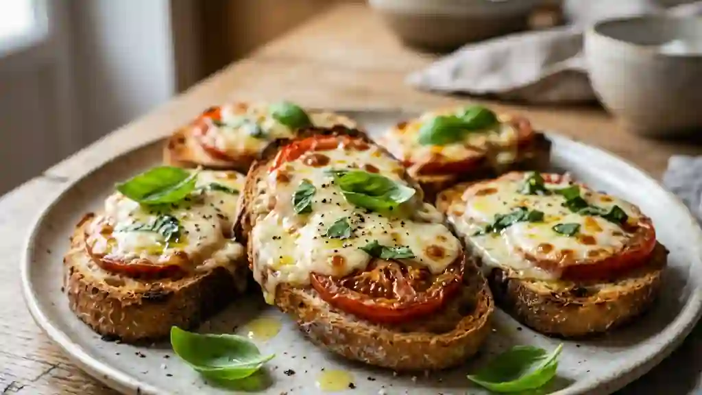 Tartines Tomate-Mozzarella Croustillantes - Photo de présentation