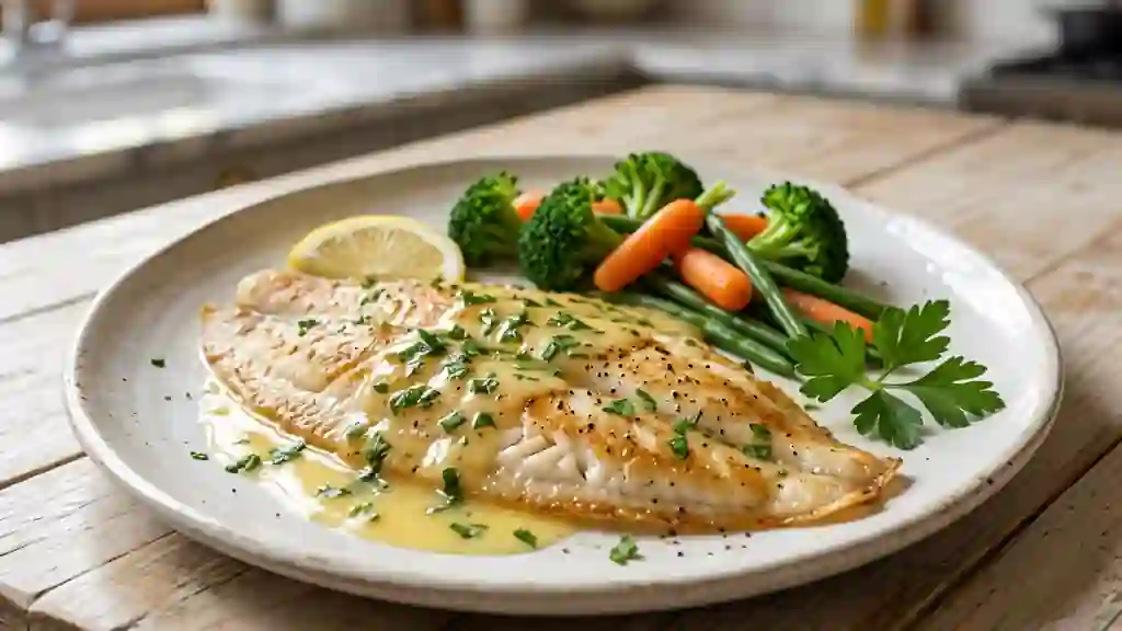 Limande dorée au beurre noisette et citron - Photo de présentation