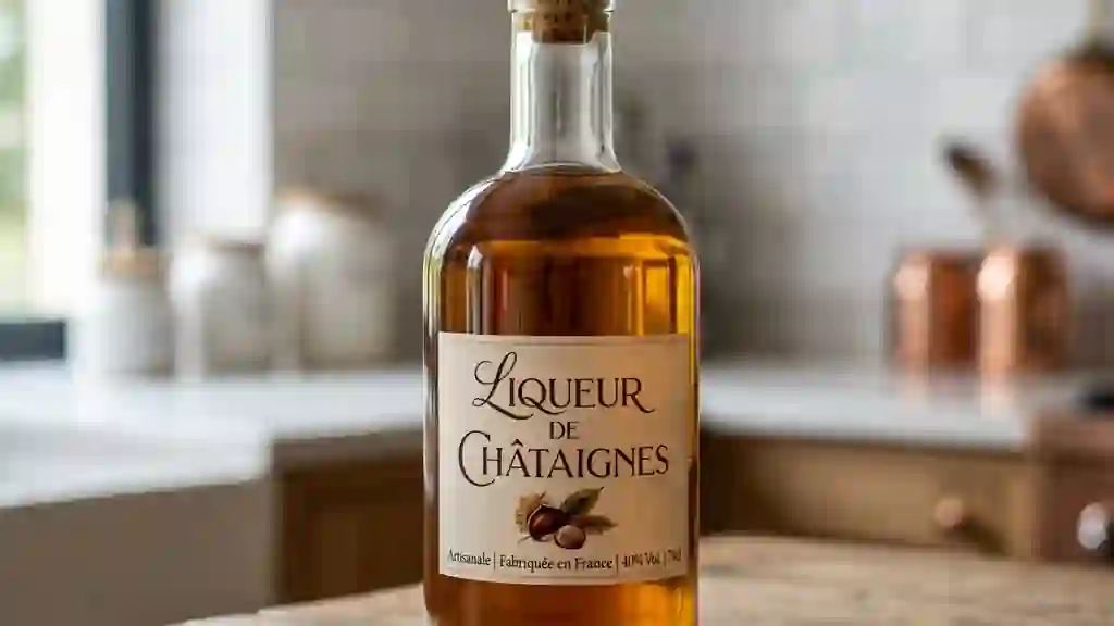 Liqueur de châtaignes douce et boisée - Photo de présentation