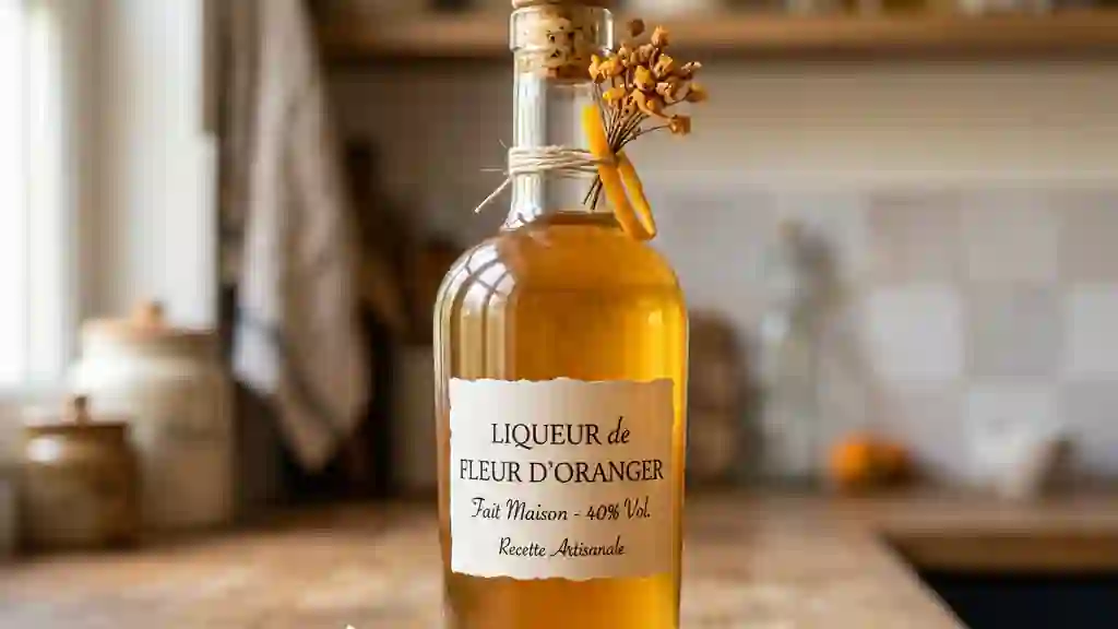 Liqueur de fleurs d'oranger suave et parfumée - Photo de présentation