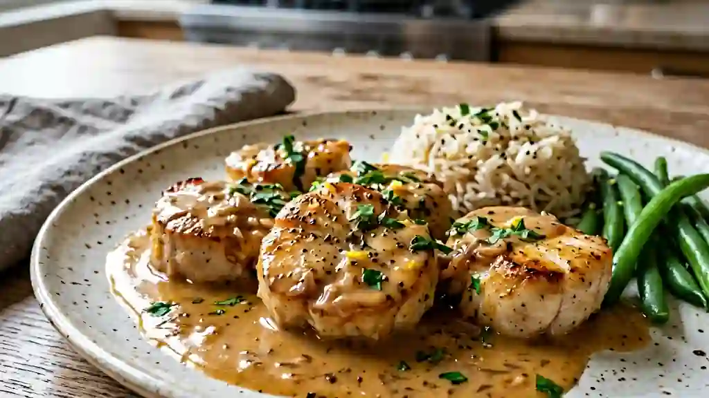 Lotte onctueuse flambée au rhum ambré - Photo de présentation