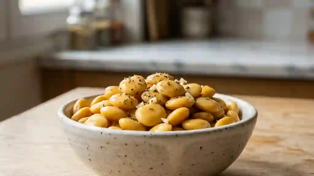 Lupini fondants à l'ail et citron - Photo de présentation