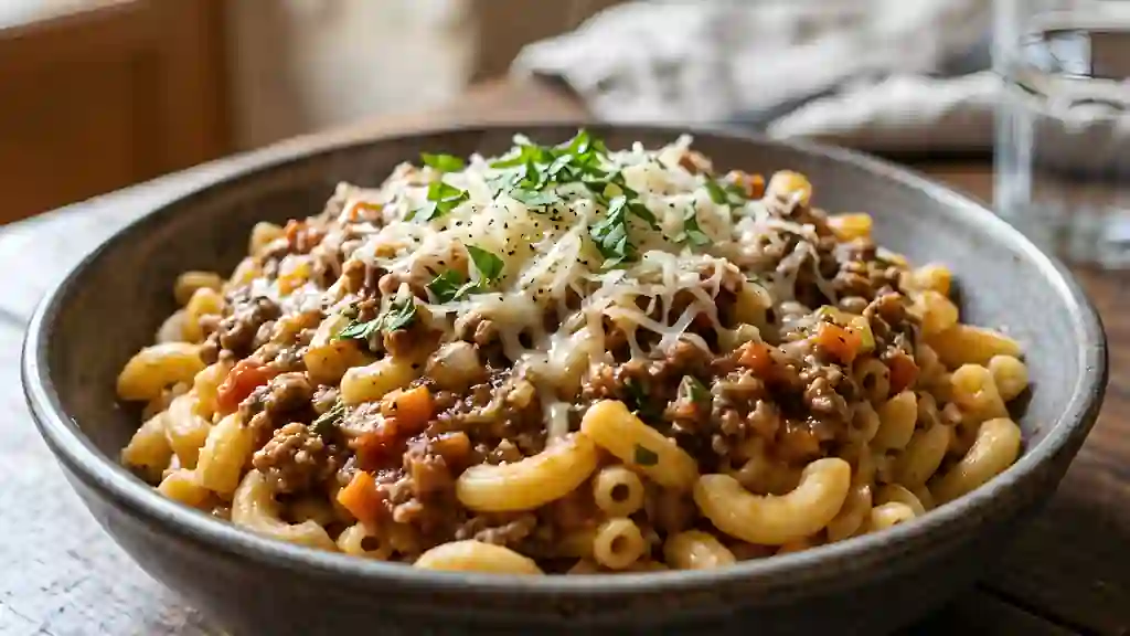 Macaronis fondants à la bolognaise mijotée - Photo de présentation