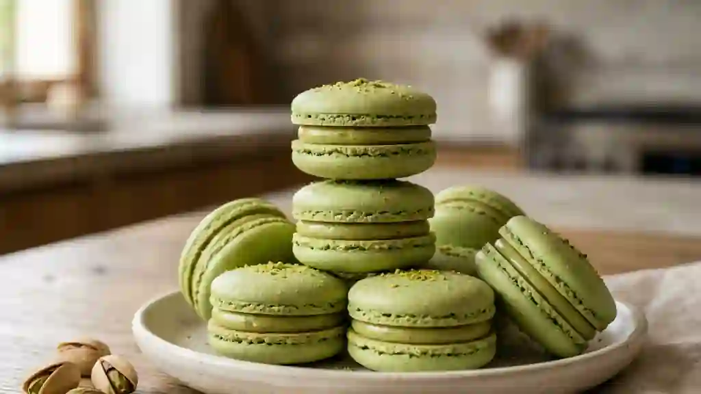 Macarons fondants à la pistache - Photo de présentation