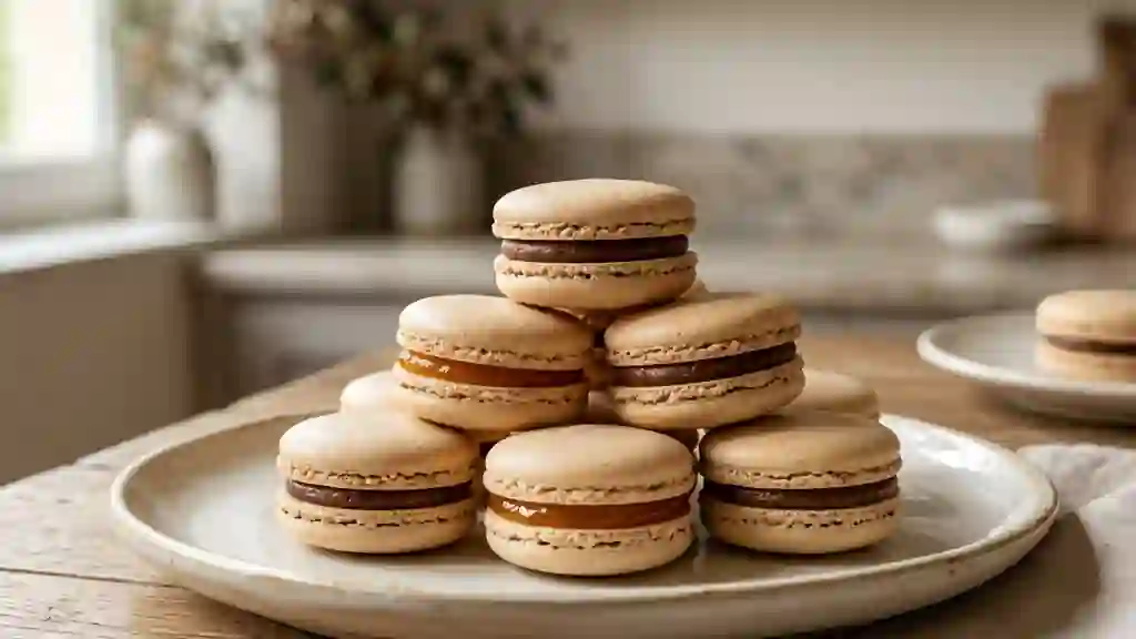 Macarons aux amandes croquants et moelleux - Photo de présentation