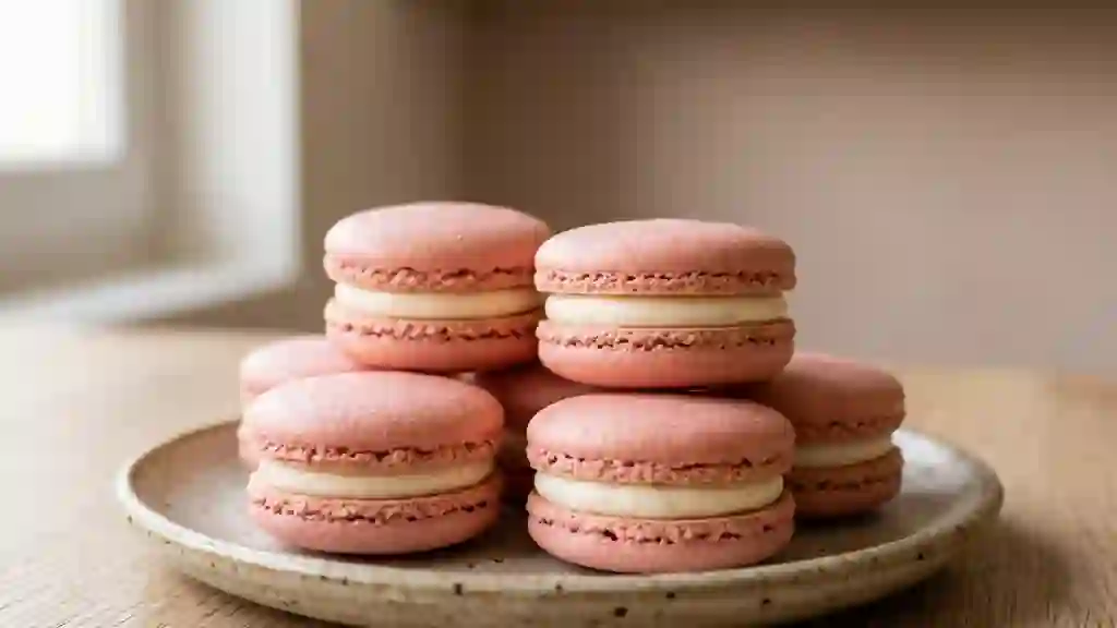 Macarons fondants au mascarpone vanillé - Photo de présentation