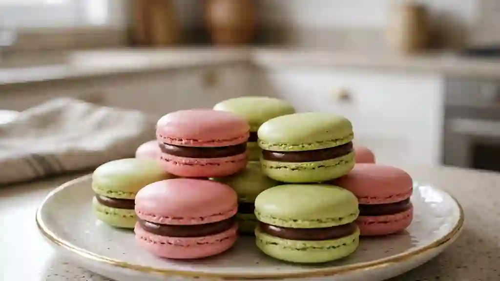 Macarons craquants au cœur chocolat intense - Photo de présentation