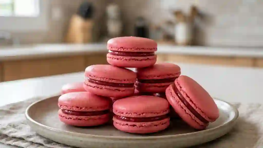 Macarons fondants à la coque craquante - Photo de présentation